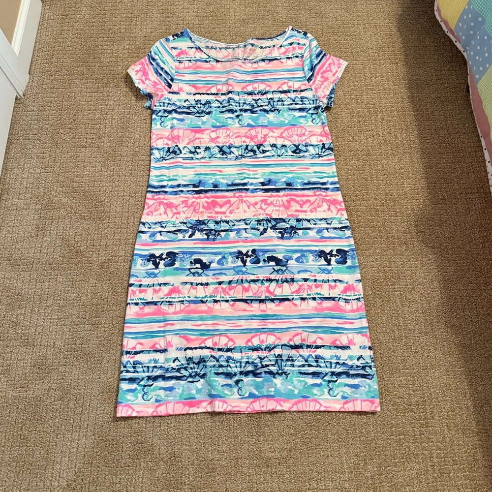 Lilly Pulitzer Pink and Blue Patterned Dress